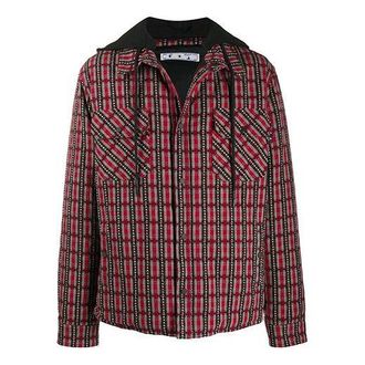 Off-white Mens Hoodie Jacket Plaid OMEA236F20FAB0012510