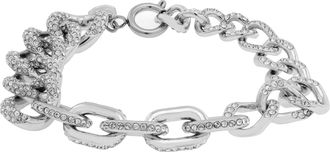 Swarovski Rhodium Plated Pave Dextera Bracelet, Size Medium