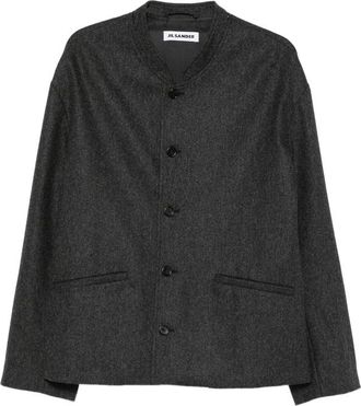 Jil Sander Band-collar Single-breasted Jacket