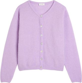American Vintage Vitow Brushed Alpaca and Wool-blend Cardigan - Light Purple - S (UK8-10 / S)