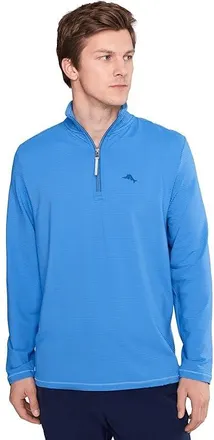 Tommy Bahama Costa Wave Half Zip Mens Sweatshirt Med Blueberry : 3XL, Nylon/Polyester/Spandex