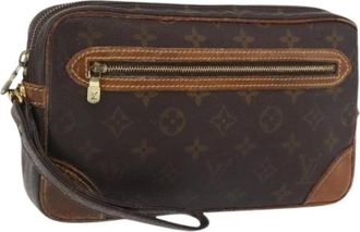 Louis Vuitton Pre-owned Clutches, female, Brown, Size: ONE SIZE Pre-owned Monogram Clutch Bag