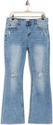Madden Girl Distressed Bootcut Jeans in Light Wash at Nordstrom Rack, Size X-Large