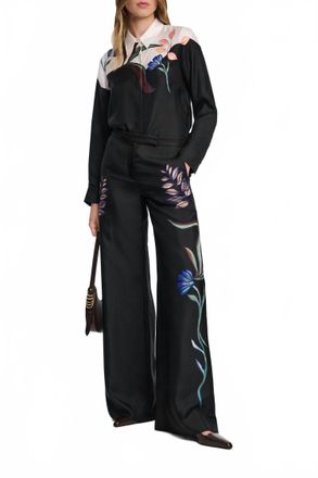Dorothee Schumacher Seductive Bloom Pants In Autumn Garden