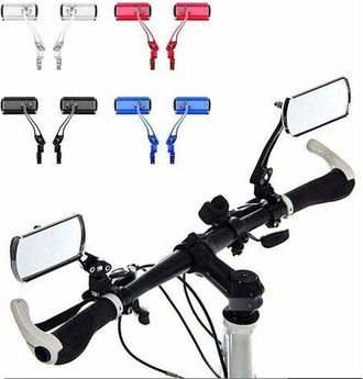 OEM Espejos Para Manillar De Bicicleta De Monta&ntilde;a (plateados), Motocicleta, Conversi&oacute;n De Bicicleta, Espejos De Aluminio, Reflectores De Seguridad