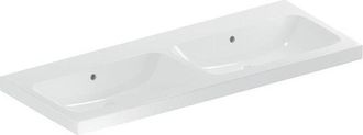 Keramag Geberit Icon Light Lavabo Doble, 120 Cm X 48 Cm, Sin Agujero Para