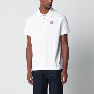 Canada Goose White polo with patch logo