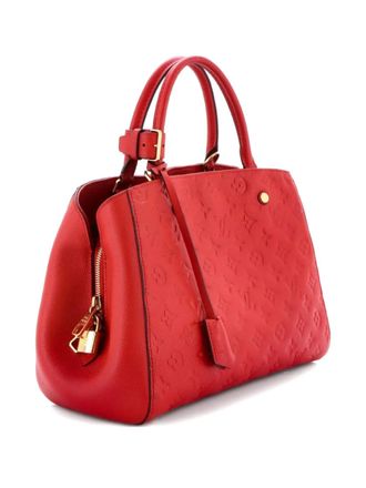 Louis Vuitton Montaigne Handbag Monogram Empreinte Leather MM satchel - Rood