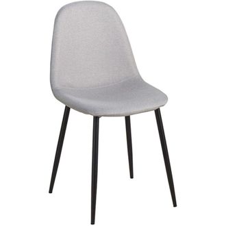Regalos Miguel Sillas Comedor - Silla Black Teok Tela - Gris Claro