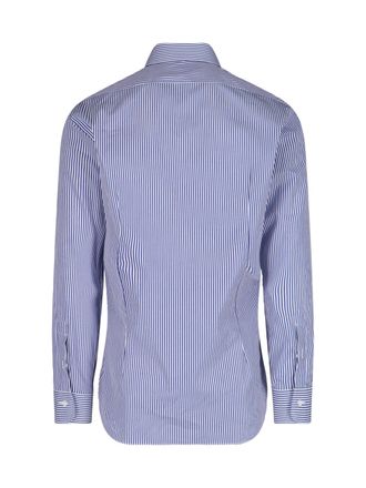 Barba Mens Shirts Blue Cotton