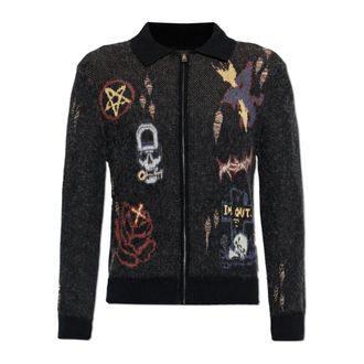 AllSaints Cardigans, male, Black, Size: 2XL Meller Cardigan