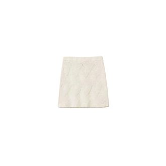 Twinset 262Tt3352 Gonna Corta in Maglia - - Skirts - Donna - Bianco - M