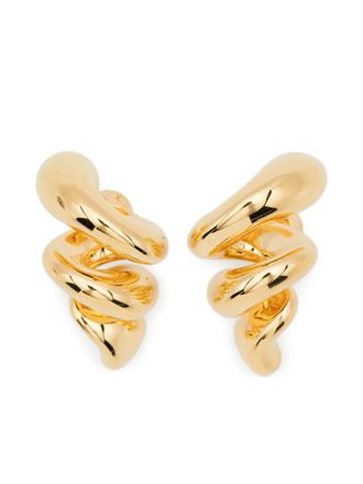 Maria Black Coil Crawler earrings - women - 18K Gold-Plated Recycled Sterling Silver - One Size
