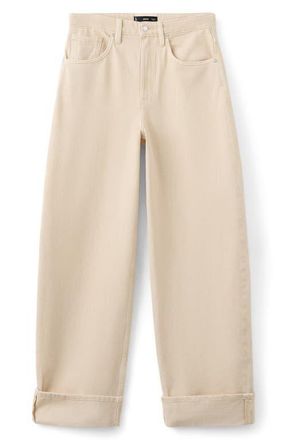 Mango Cuffed Balloon Jeans in Vanilla at Nordstrom, Size 10