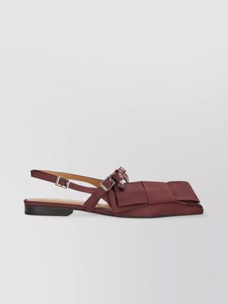 Ganni satin ballerina shoes