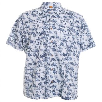 Tailor Vintage Mens Chambray Cabana Short Sleeve Shirt In Indigo