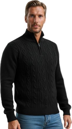 Matine&eacute; Mens Fleece Thermal Fleece Lined Sweater Cardigans (UK, Alpha, XXL, Regular, Regular, Black 2)