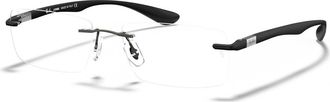 Ray-Ban 54mm Rectangle optical glasses in Grey at Nordstrom