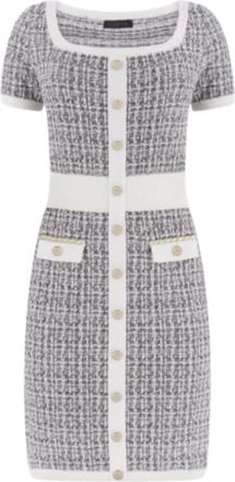 Guess Annabelle Dress - Dames - Korte kleedjes - Grijs - M - Katoen - Kleedjes