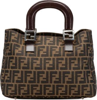 Fendi Borsa tote Twins piccola con motivo Zucca XX secolo - Marrone