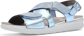 SAS Huggy Adjustable Comfort Sandal Womens Shoes Spring Blue : 10.5 M - Medium (B), Leather