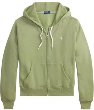 Polo Ralph Lauren Hoodie met ritssluiting - Dames - Vesten met rits - Groen - L - Katoen - Hoodies & sweatvesten