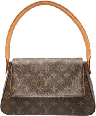 Louis Vuitton Pre-owned Shoulder Bags, female, Brown, Size: ONE SIZE Pre-owned Looping Mini
