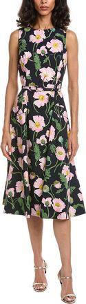 Oscar De La Renta Painted Poppies Dress