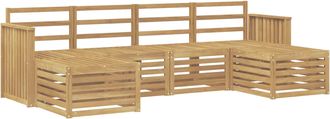 vidaXL Conjunto De Sof&aacute;s De Exterior 6 Uds. Blanco Vidaxl