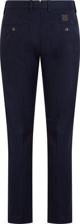 Slowear Mens Slim Fit Trousers Dark Blue Cotton