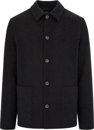 A.P.C. A. p.c. Simple Dark Brown Wool Jacket