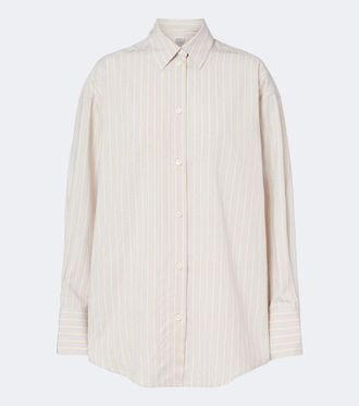 Toteme Camicia oversize in popeline a righe