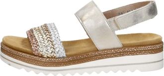 Remonte Platte Sandalen - Dames - Sleehakken - Veelkleurig - 43 EU - Leer - Schoenen