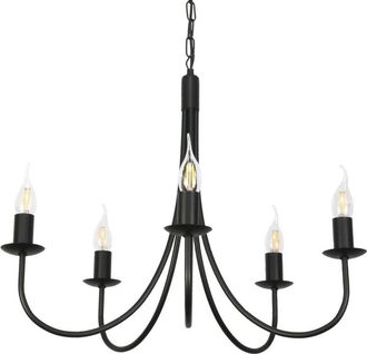 OEM L&aacute;mpara Colgante De Techo Tradicional Con Candelabro Negro Lumen Negro 14-880