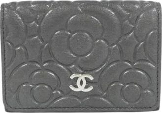 Chanel Pre-owned Wallets, female, Gray, Size: ONE SIZE Pre-owned Tri-fold Wallet