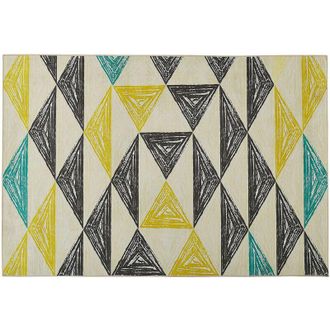Beliani Beliani - Area Rug Multicolour Modern Living Room Polyester 140 x 200 cm Kalen