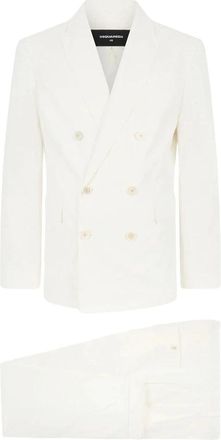 Dsquared2 Double Breasted Suit - Heren - Business pakken - Wit - S - Leer - Kostuums
