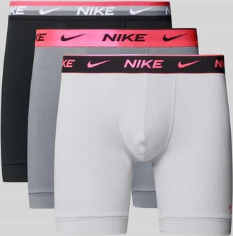 Nike Trunks mit elastischem Logo-Bund im 3er-Pack in Hellgrau, Gr&ouml;&szlig;e XL