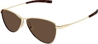 Saint Laurent SL 831 VESPER 005 Womens Sunglasses Gold Size 55