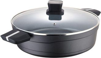 San Ignacio San Ignacio - Pentola di coccio 28x8,0cm in alluminio fuso con coperchio grigio bistro sg6427