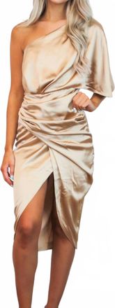 DO+BE Collection Back To You Midi Dress In Champagne