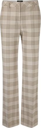 Marc Cain Moderne Elegantie Geruite Broek - Dames - Wijde Broeken - Veelkleurig - S - Wol - Broeken