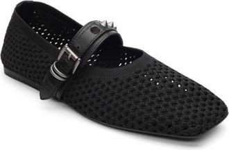 Ash Bijoux Studded Mary Jane Flat in Black at Nordstrom, Size 9Us