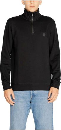 HUGO BOSS Hugo, Sweatshirts, male, Black, Size: S Cotton Sweater for Men