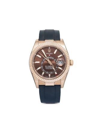 Rolex Sky-Dweller 42mm - men - 18K Rose Gold Plated Brass/Rubber - One Size - Pink