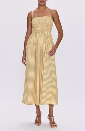 Pistola Denim Bianca Maxi Sundress in Beach Sand Stripe at Nordstrom Rack, Size Medium