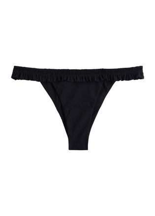 Faithfull The Brand Esterel Frill Bikini Briefs - Black - S (UK8-10 / S)