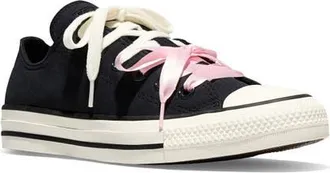 Converse Gender Inclusive Chuck Taylor All Star Peached Low Top Sneaker in Black/White/Decade Pink at Nordstrom, Size 6.5