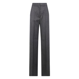 Max Mara Campo Broeken - Dames - Wijde Broeken - Grijs - S - Wol - Broeken