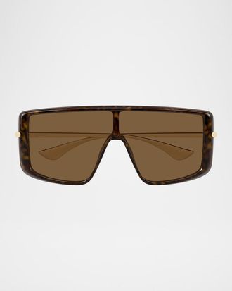 Alexander McQueen T-Bar Acetate Shield Sunglasses